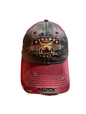 Miranda Lambert Adjustable Distressed Cap Hat Six Shooters Wings (01)